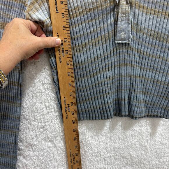 BDG Urban Outfitters Ribbed Striped Long Sleeve Henley M baby t Bella swan - Picture 5 of 8